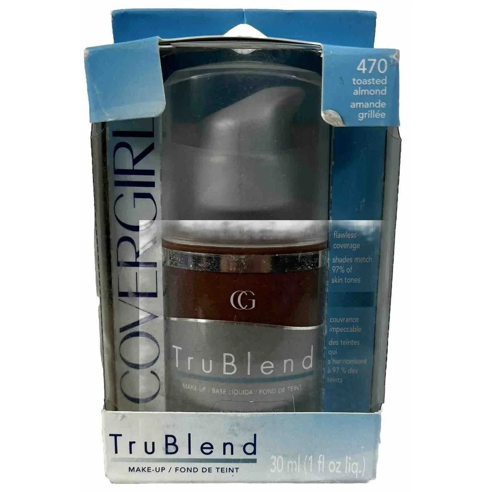 Covergirl Trublend Liquid Makeup 30 ml/ 1 fl oz Toasted Almond # 470 NIB